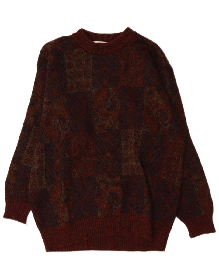 Marks & Spencer Herren St. Michael Pullover mit Rundhalsausschnitt, mittleres Burgunderrot