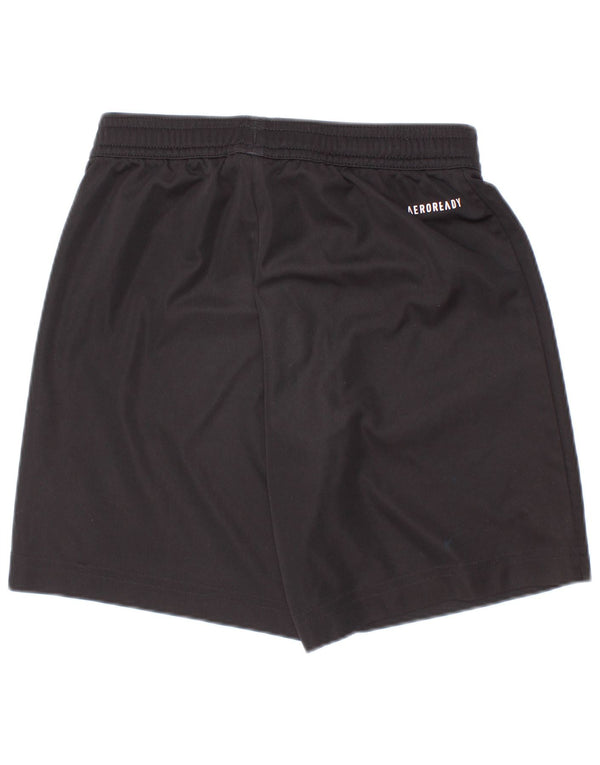 Adidas Jungen Aeroready Sportshorts 7–8 Jahre, schwarzes Polyester