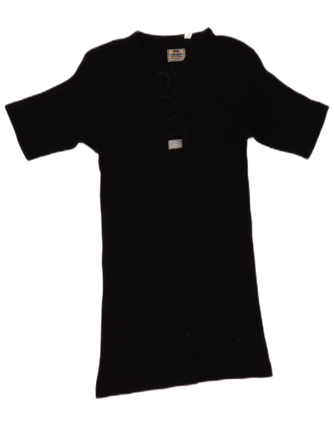 Levi's Damen T-Shirt Top UK 8 Small Schwarz Baumwolle