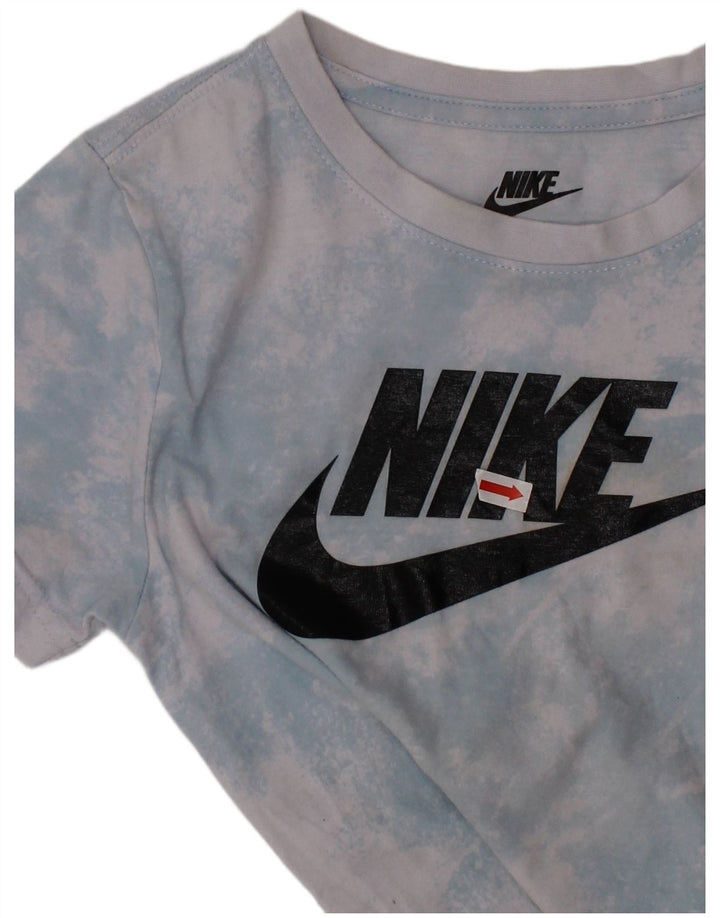 NIKE Grafik-T-Shirt für Jungen, 6–7 Jahre, Größe L, Blau, Batikfärbung