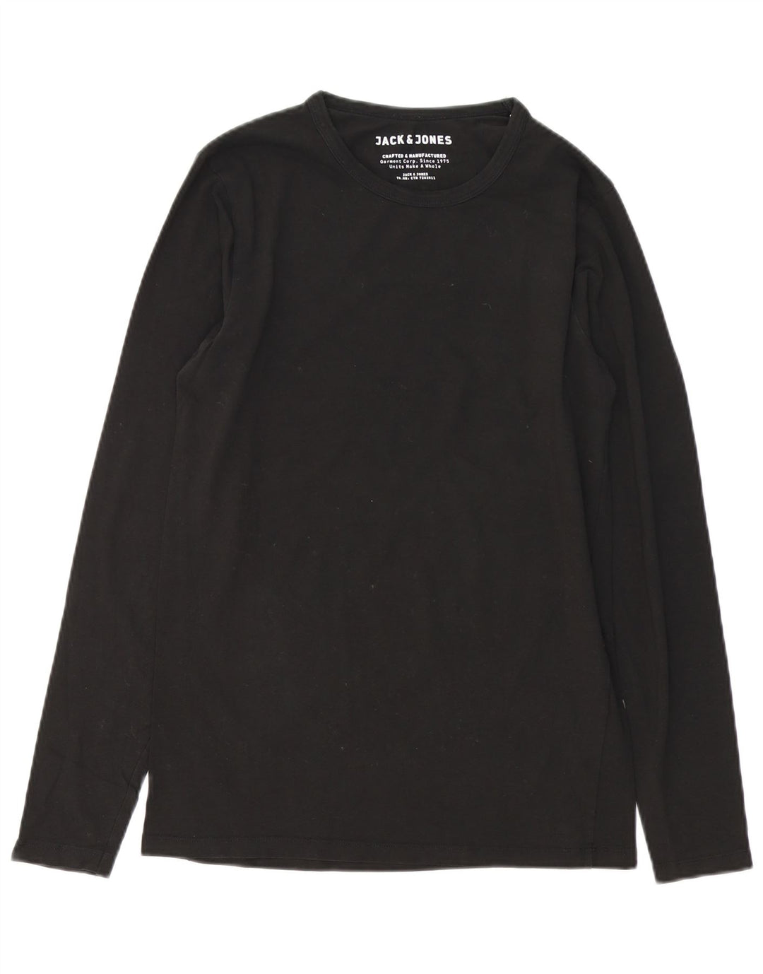 Jack & Jones Herren-Top, langärmelig, mittelschwarz, Baumwolle