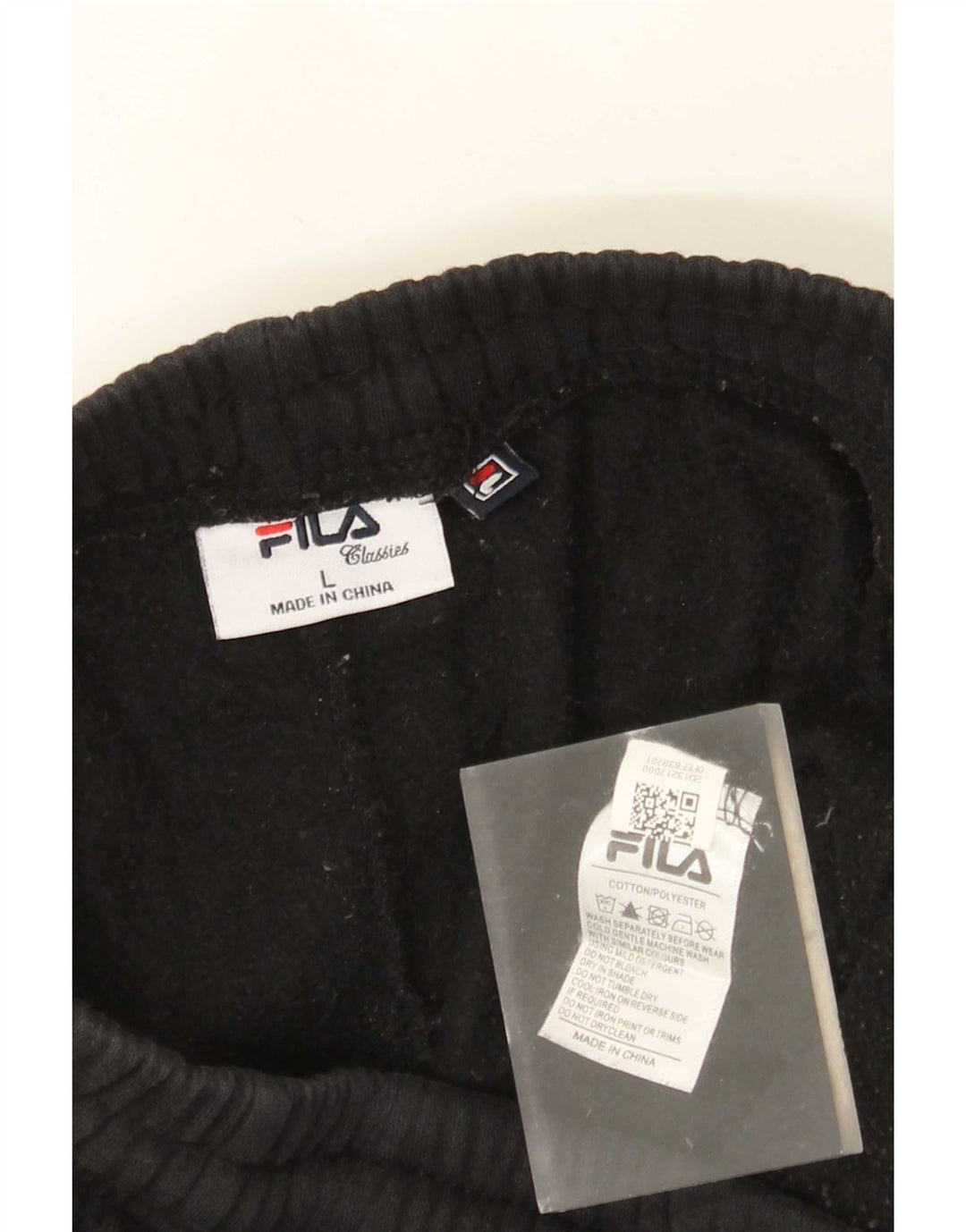 Fila Herren-Trainingshose, Jogginghose, groß, schwarze Baumwolle