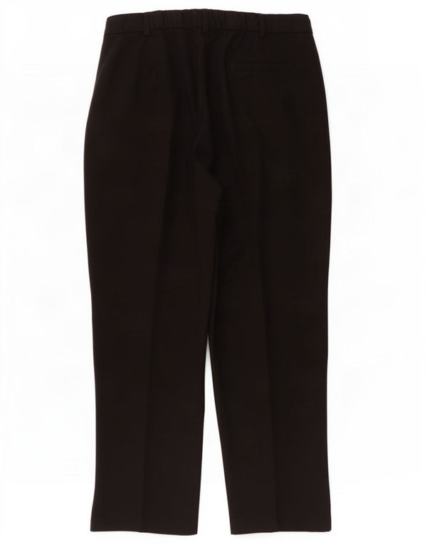 Marks & Spencer Damen Gerade geschnittene Hose UK 16 Large W34 L26 Schwarz