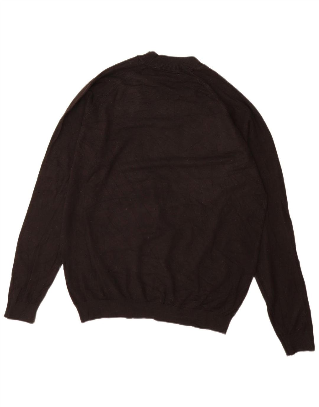 Zara Herren-Pullover mit Rollkragen, groß, schwarze Viskose