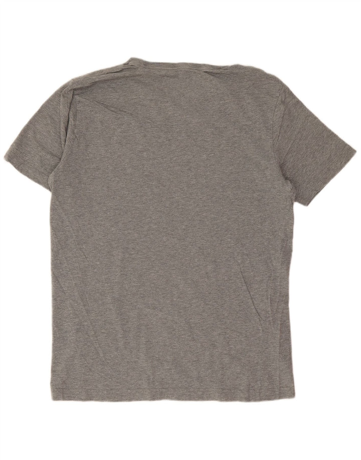 Puma Herren T-Shirt-Oberteil aus mittelgrau gefleckter Baumwolle