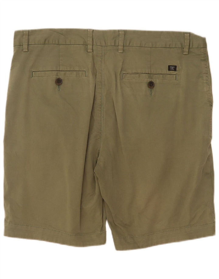 Superdry Herren Chino-Shorts W34 Large aus grüner Baumwolle