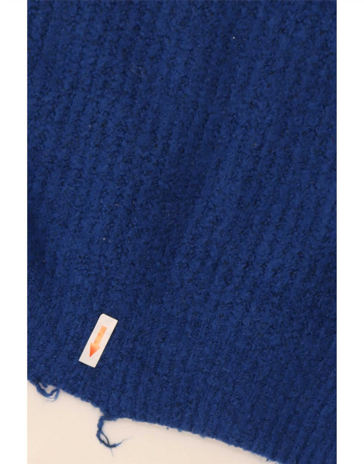 Zara Damen-Pullover mit Rollkragen, übergroß, Gr. 10, Small, Blau, Acryl