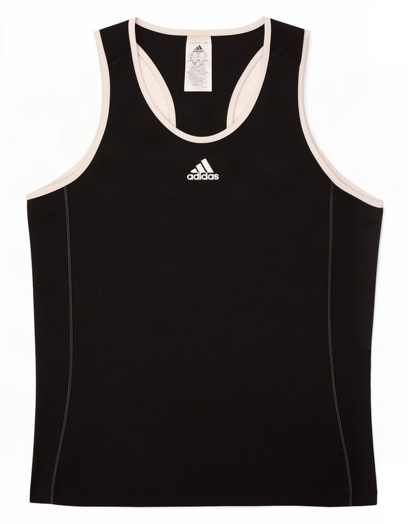 Adidas Damen Weste Top UK 16/18 Large Schwarz Polyester