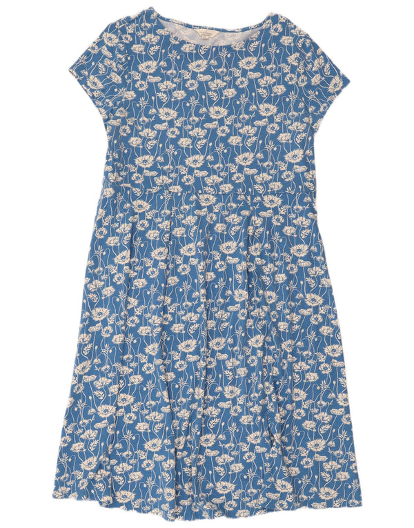 Seasalt Damen A-Linien-Kleid UK 18 XL Blau geblümt
