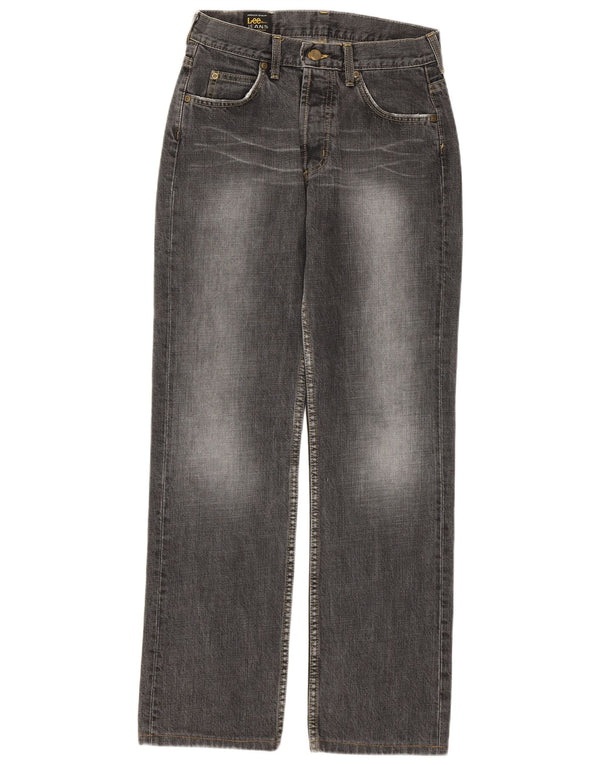 Lee Damen Straight Jeans W29 L32 Graue Baumwolle