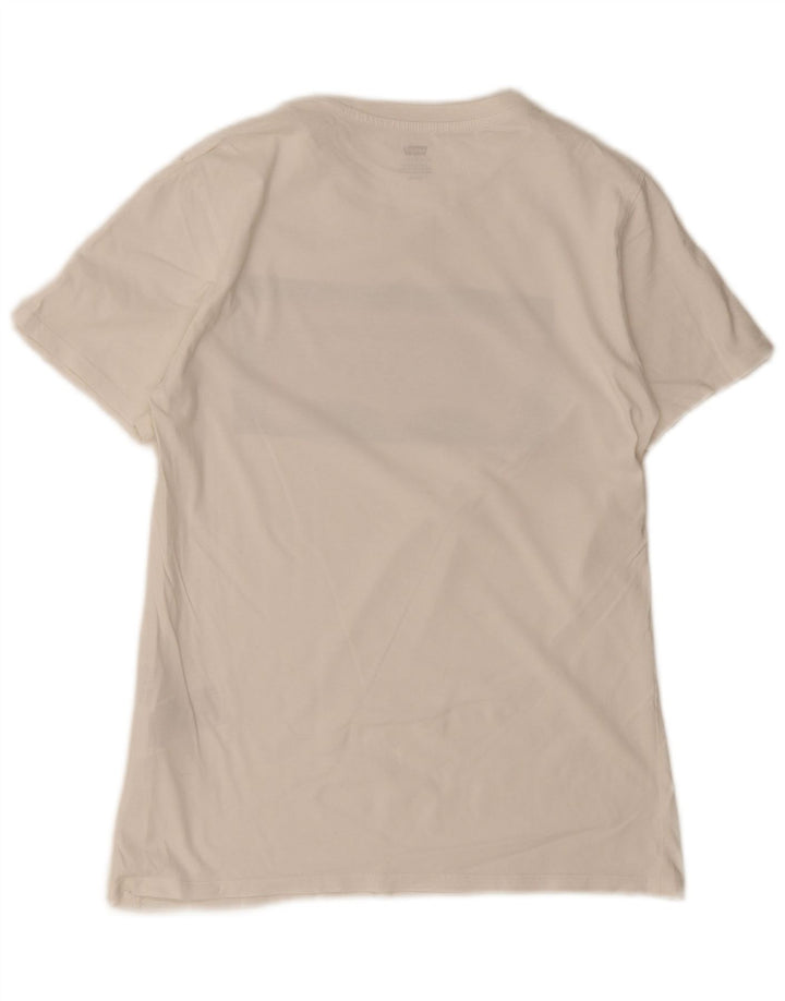 Levi's Herren-T-Shirt mit Grafik, Größe S, weiße Baumwolle