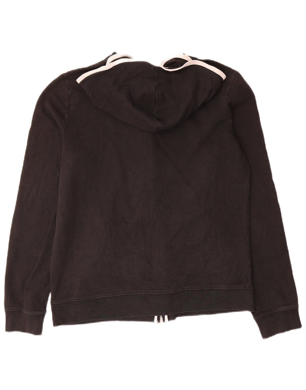 Chaps Damen Zip Hoodie Pullover UK 14 Medium Schwarz