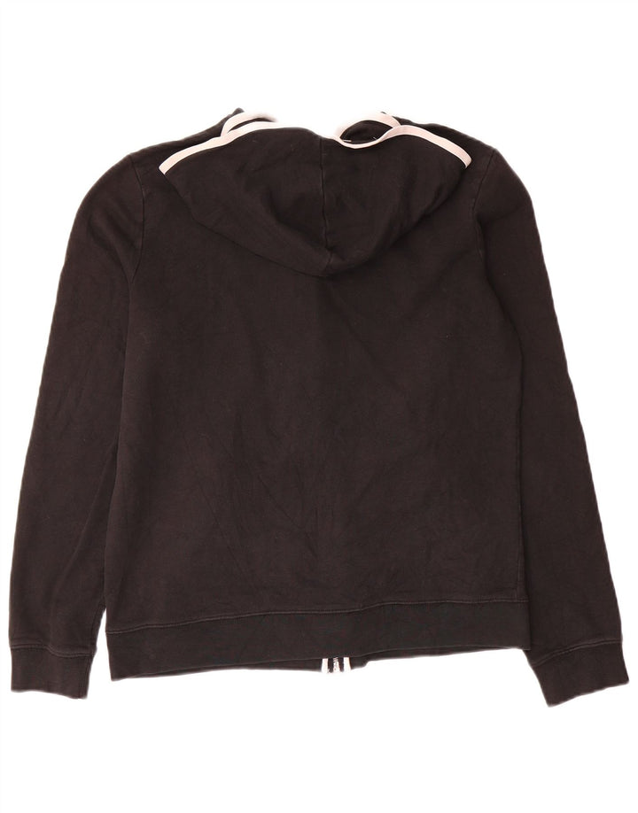 Chaps Damen Zip Hoodie Pullover UK 14 Medium Schwarz