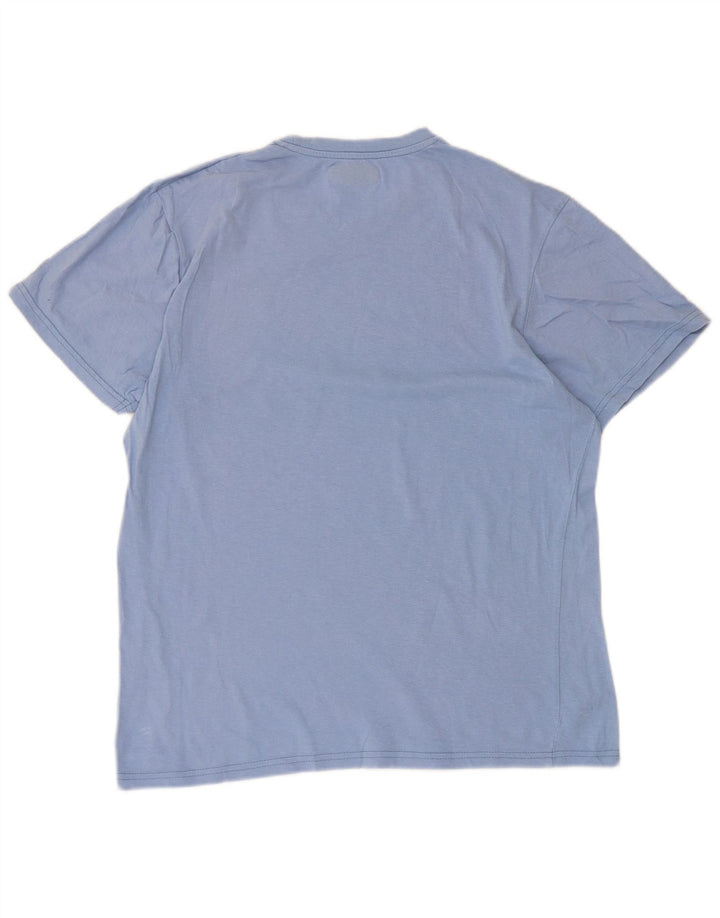 Kappa Damen Grafik-T-Shirt-Oberteil UK 14 Mittelblau