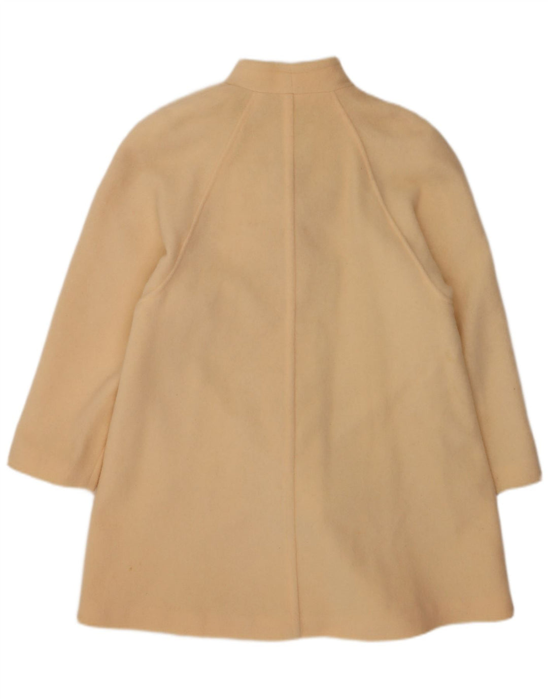 Vintage Damen Mantel UK 14 Große Beige Schurwolle