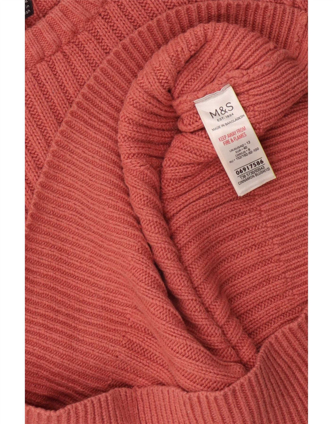 Marks & Spencer Damen-Pullover mit U-Boot-Ausschnitt, Gr. 12, Mittelrosa