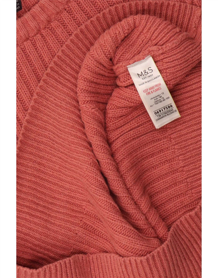 Marks & Spencer Damen-Pullover mit U-Boot-Ausschnitt, Gr. 12, Mittelrosa