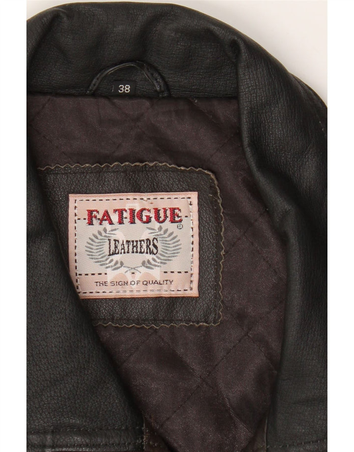 Fatigue Herren-Lederjacke, UK 38, mittelbraunes Leder