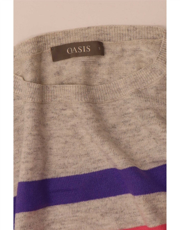 Oasis Damen-Pullover mit U-Boot-Ausschnitt, Gr. 10, klein, mehrfarbig, gestreift