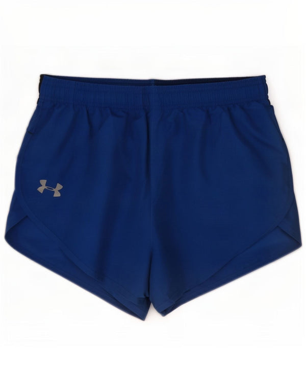 Under Armour Damen Heat Gear Sportshorts UK 10 Small Blue Colourblock