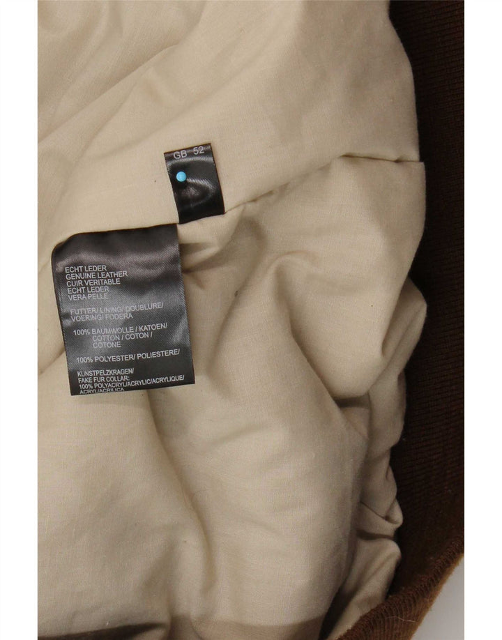 Maddox Herren Lederjacke UK 52 6XL Braunes Leder