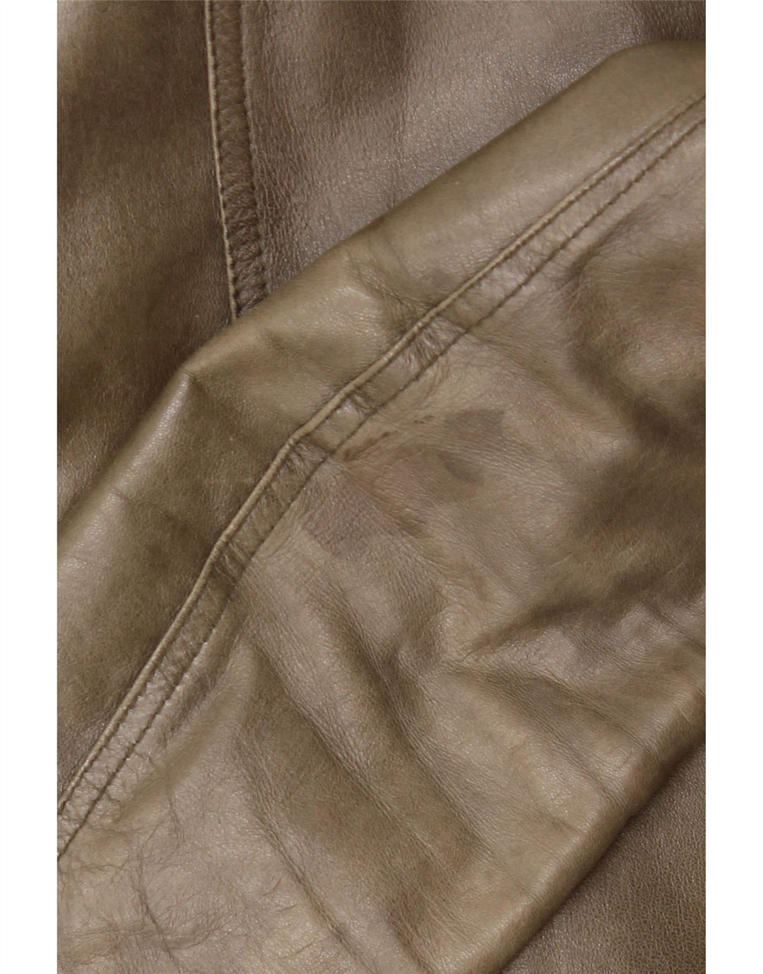 Vintage Damen Lederjacke IT 42 Medium Khaki Leder