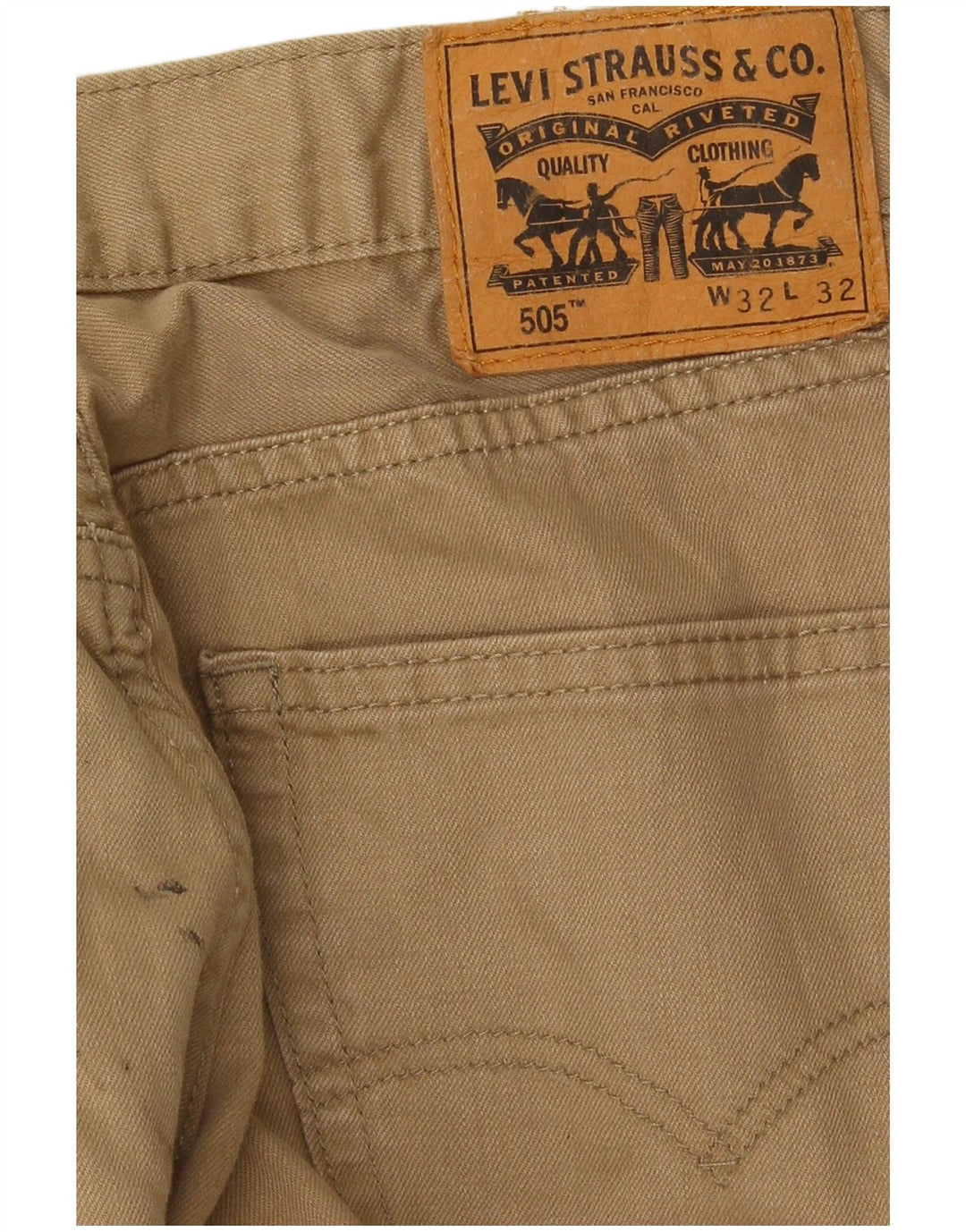 Levi's Herren 505 Straight Jeans W32 L32 Beige