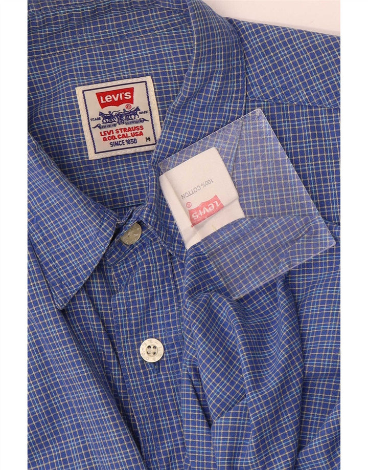 Levi's Herrenhemd aus mittelblauer, karierter Baumwolle
