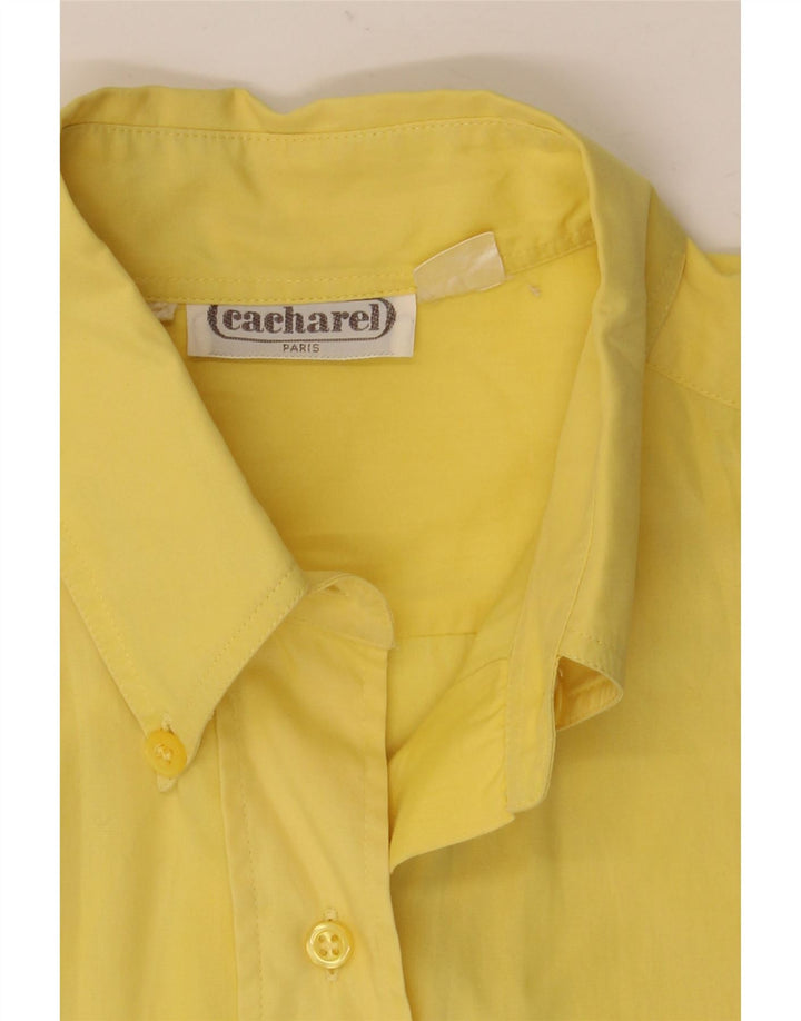 Cacharel Damen Hemd UK 14 Large Gelb