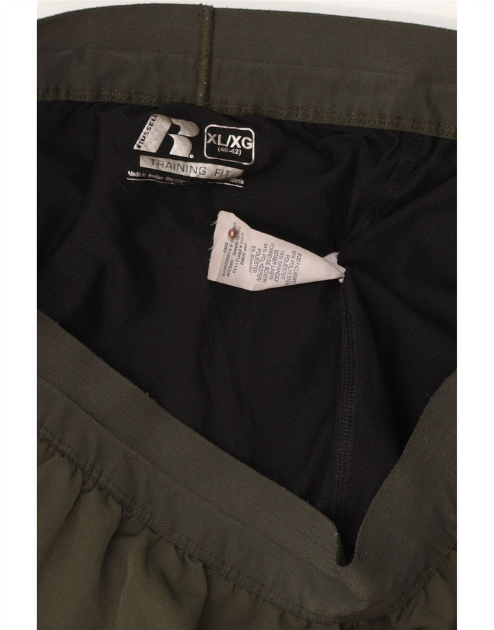 RUSSELL ATHLETIC Herren Dri-Power Sport Shorts XL Khaki Polyester