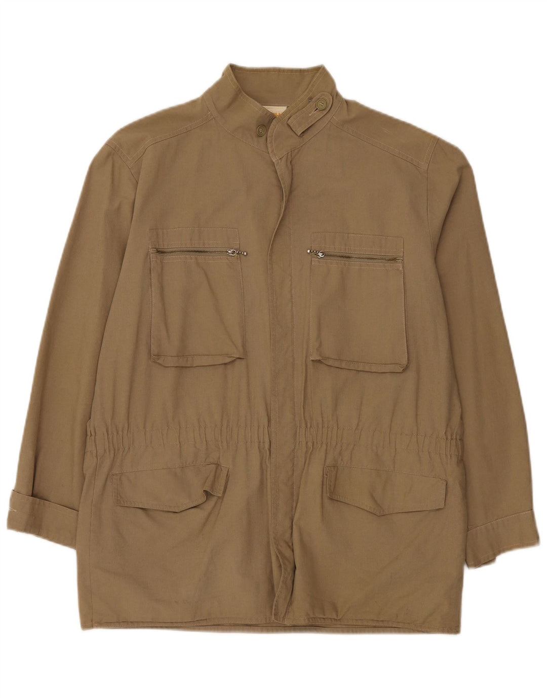 Vintage Herren Utility Jacke EU 48 Medium Khaki Baumwolle
