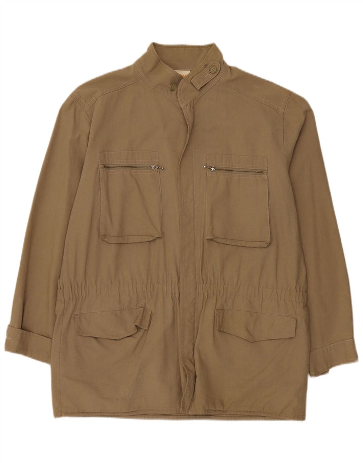 Vintage Herren Utility Jacke EU 48 Medium Khaki Baumwolle