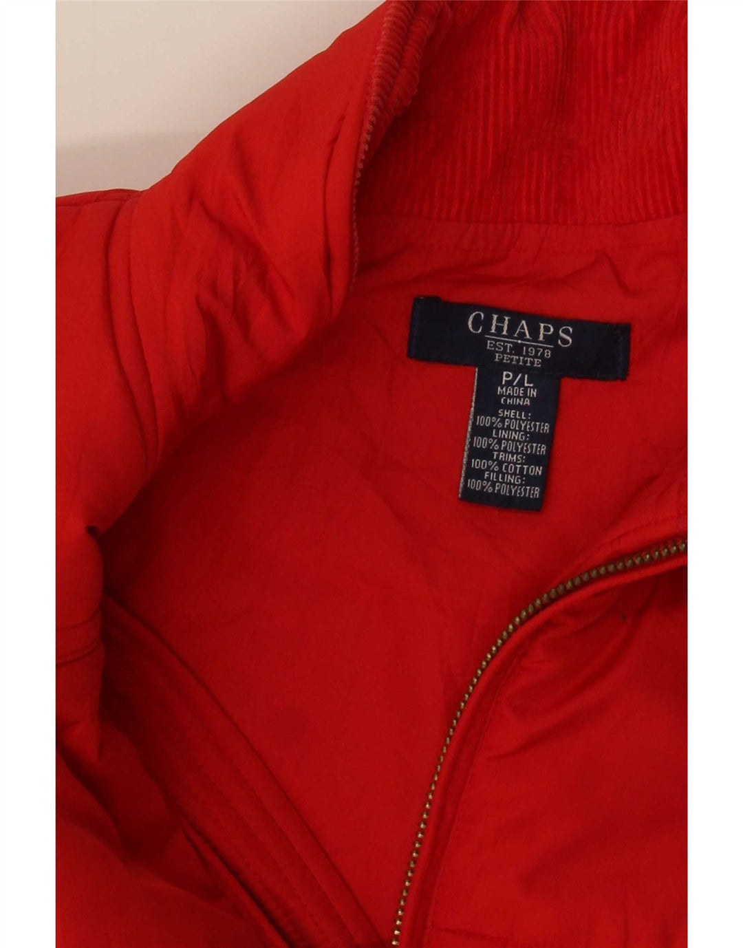 Gepolsterte Damenweste von Chaps, UK 16, Größe L, Rot, Polyester