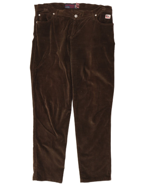 Roy Rogers Herren-Freizeithose aus geradem Samt, W32, L29, Braun