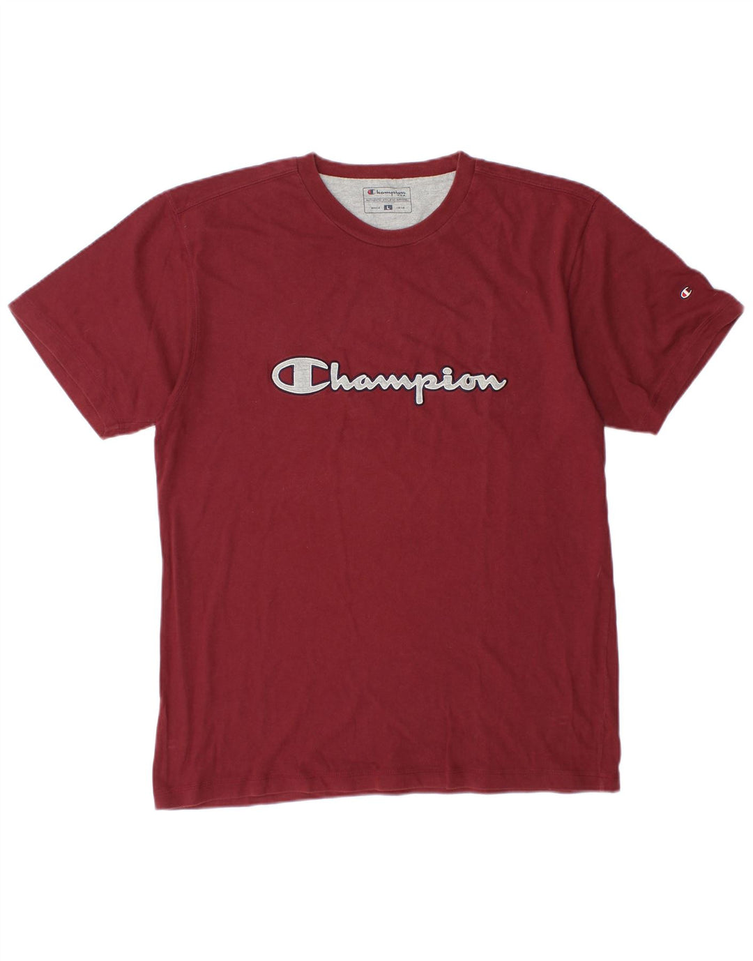 CHAMPION Herren-T-Shirt mit Grafik, Größe L, Kastanienbraun, Baumwolle