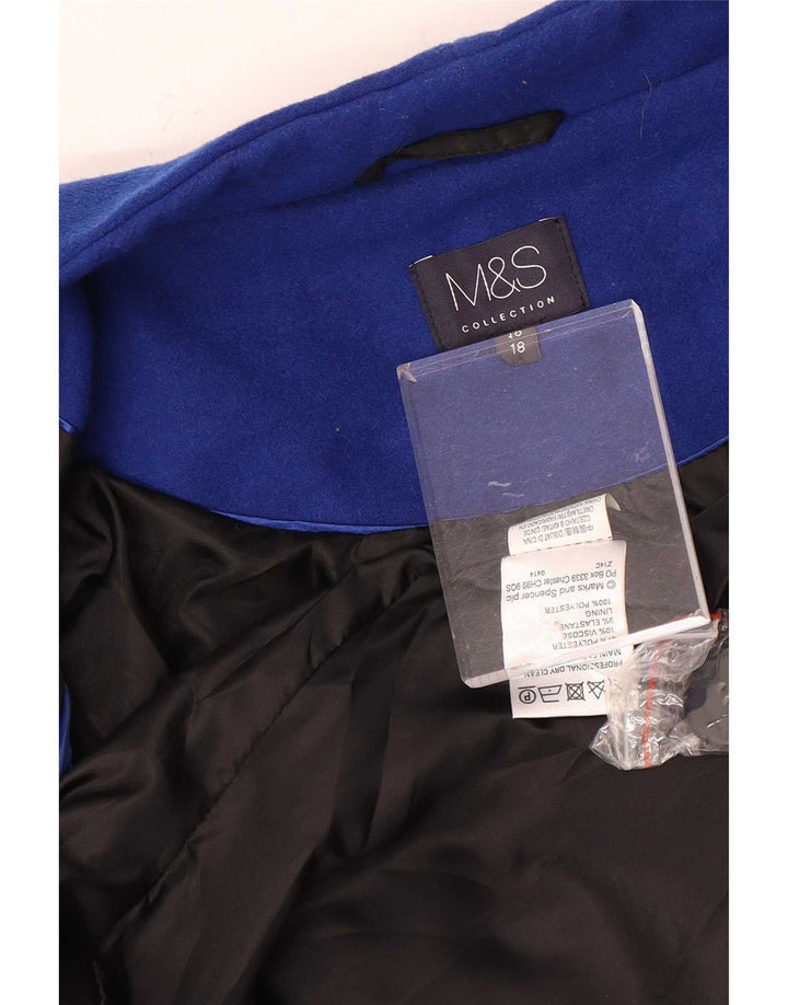 Marks & Spencer Damenmantel UK 18 XL Blau Polyester