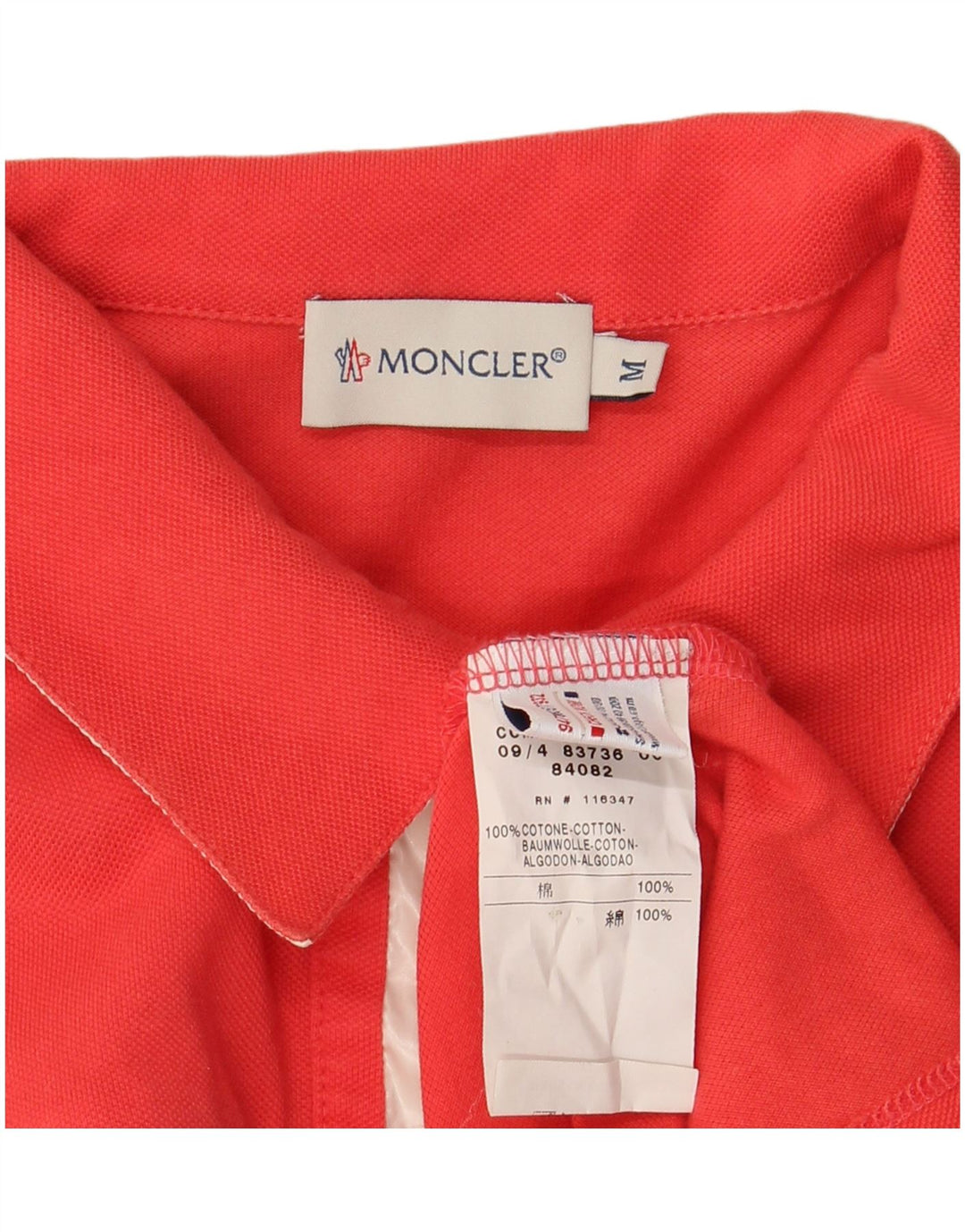 MONCLER Damen Poloshirt UK 12 Mittelrot