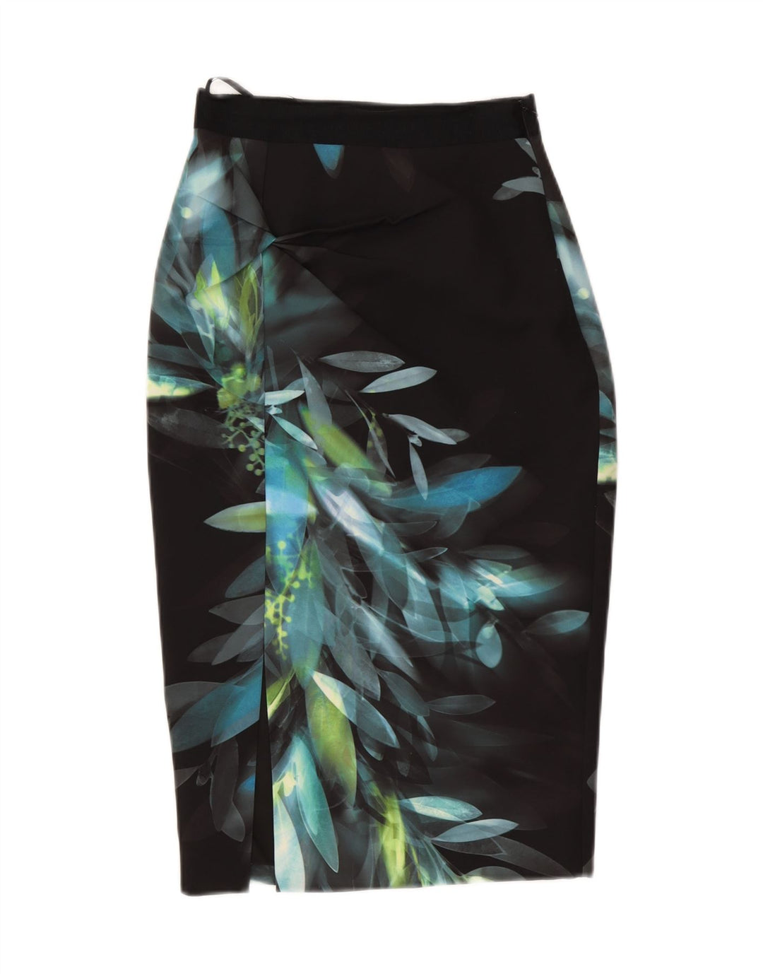 Coast Damen Bleistiftrock UK 8 Small W26 Schwarz geblümtes Polyester