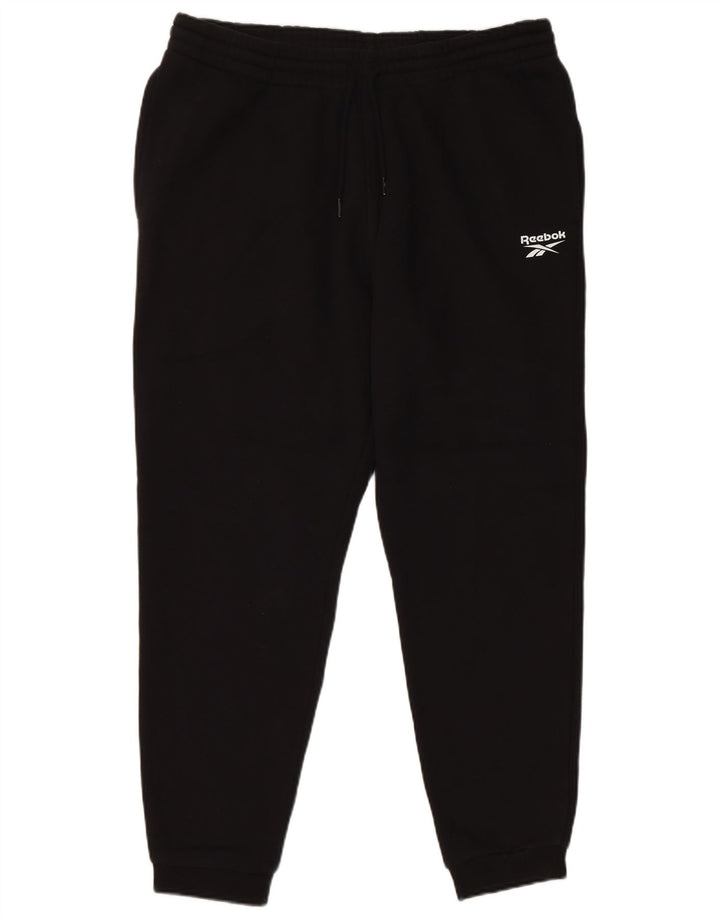 Reebok Herren-Trainingshose, Jogginghose, Größe S, Schwarz, Baumwolle