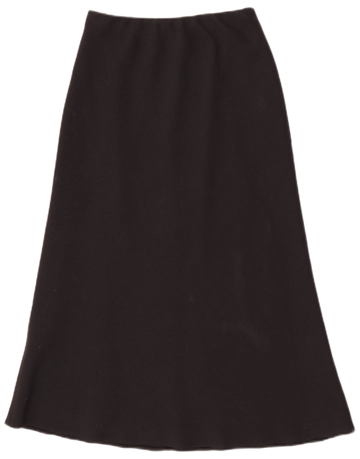 Marks & Spencer Damen Maxirock UK 10 Small W26 Schwarz Polyester