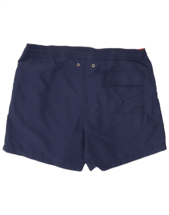 Polo Ralph Lauren Herren-Badeshorts aus mittelblauem Nylon in Marineblau