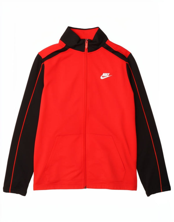 Nike Jungen-Trainingsanzug-Top-Jacke, 13–14 Jahre, XL, Rot, Farbblock, Sport