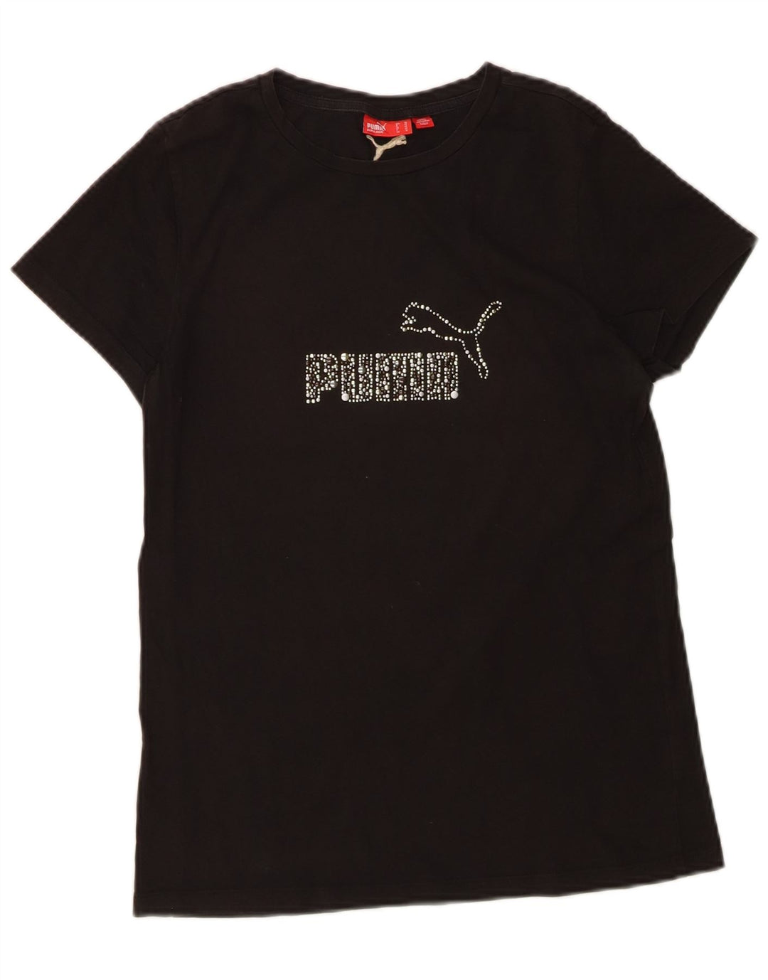 PUMA Womens Graphic T-Shirt Top UK 16 Large Black