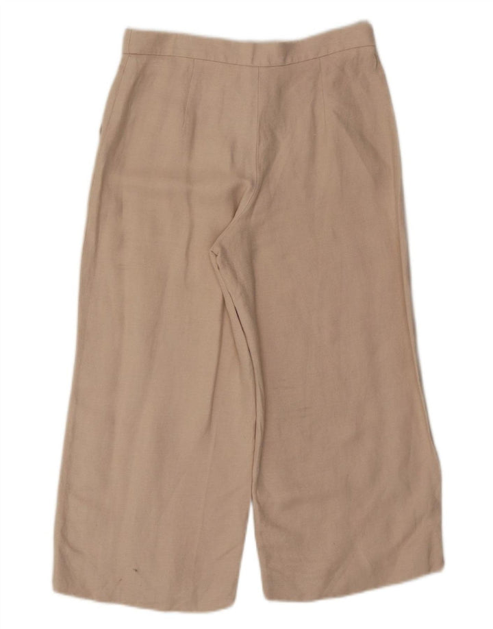 Max Mara Damen-Caprihose mit weitem Bein, W28, L21, Beige