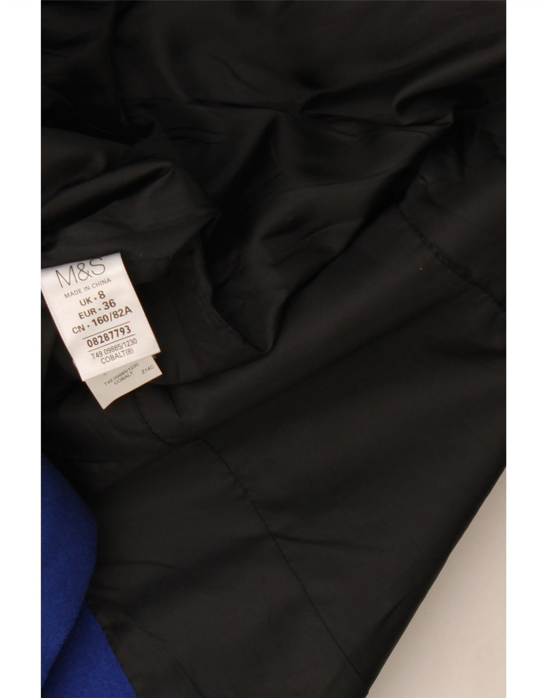 Marks & Spencer Damenmantel UK 8 Small Blau Polyester