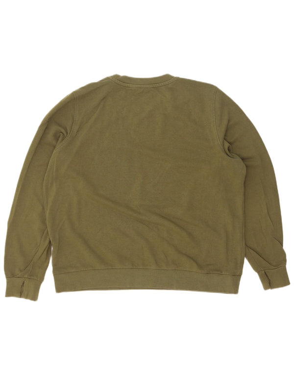 Marks & Spencer Damen Sweatshirt Pullover UK 16 Large Khaki Baumwolle