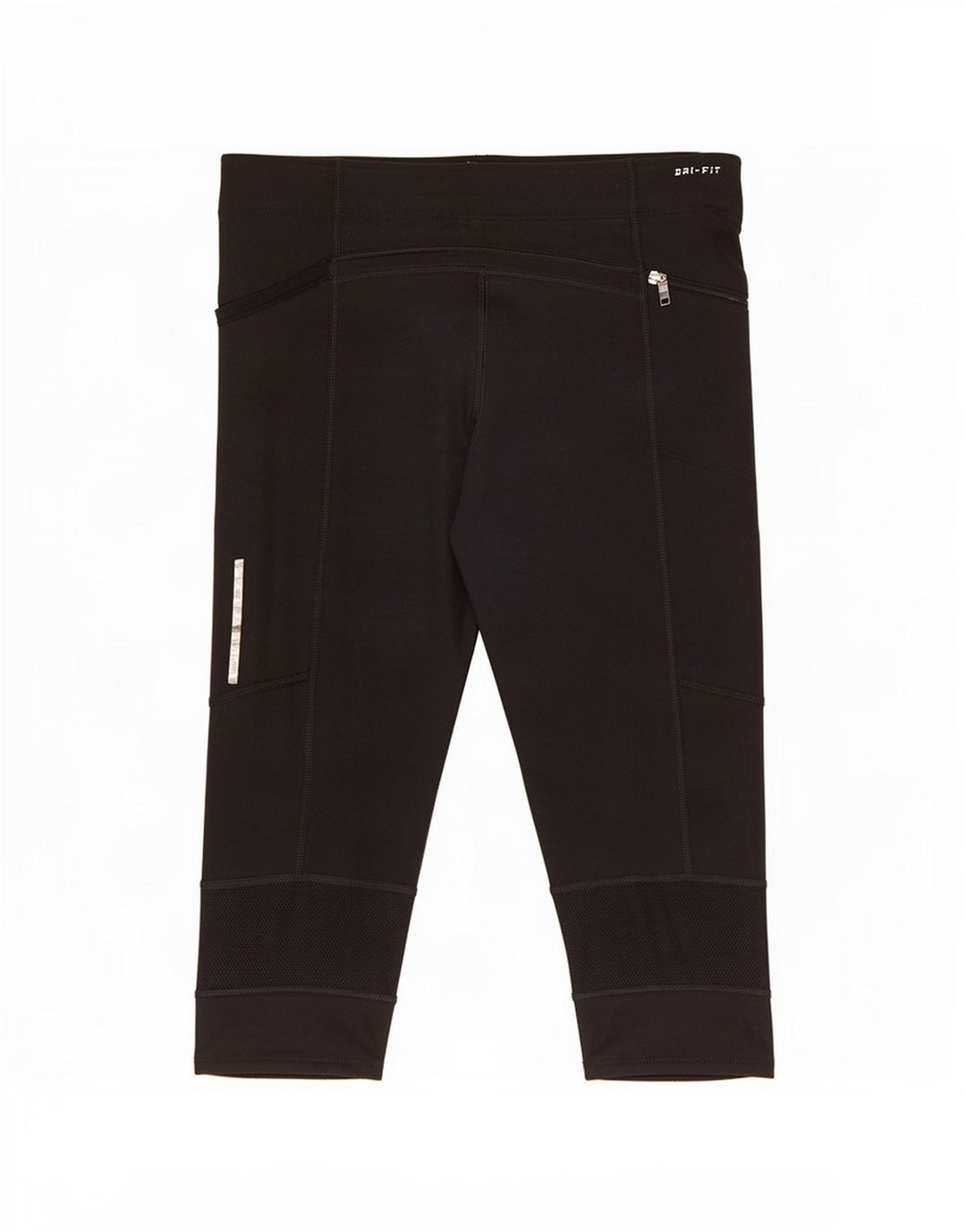 Nike Damen Dri Fit Capri-Leggings UK 14 Mittelschwarzes Polyester