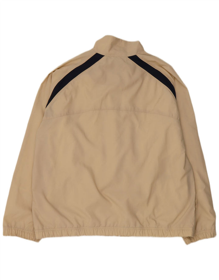 Nike Herren-Trainingsanzug-Oberteiljacke UK 47/48 2XL Beige Colourblock-Polyester