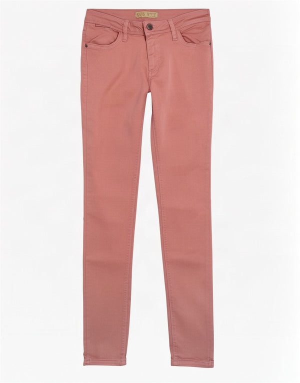 Zara Damen Skinny Freizeithose EU 38 Small W28 L31 Pink