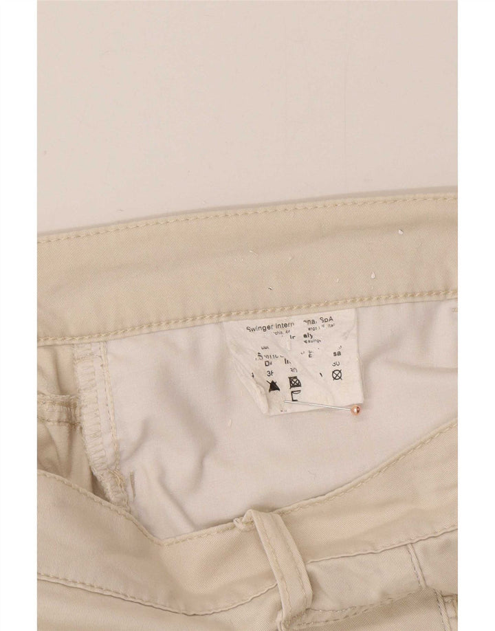 Roccobarocco Damen Slim Freizeithose EU 38 Medium W30 L31 Off White